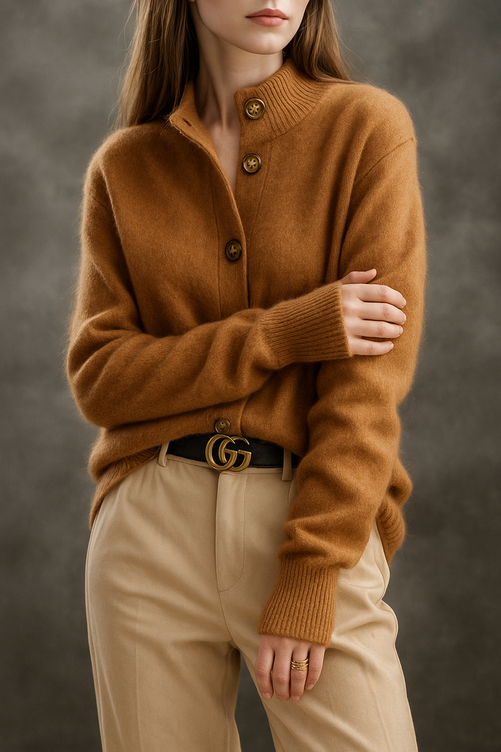 Women’s Button-Front Wool Cardigan
