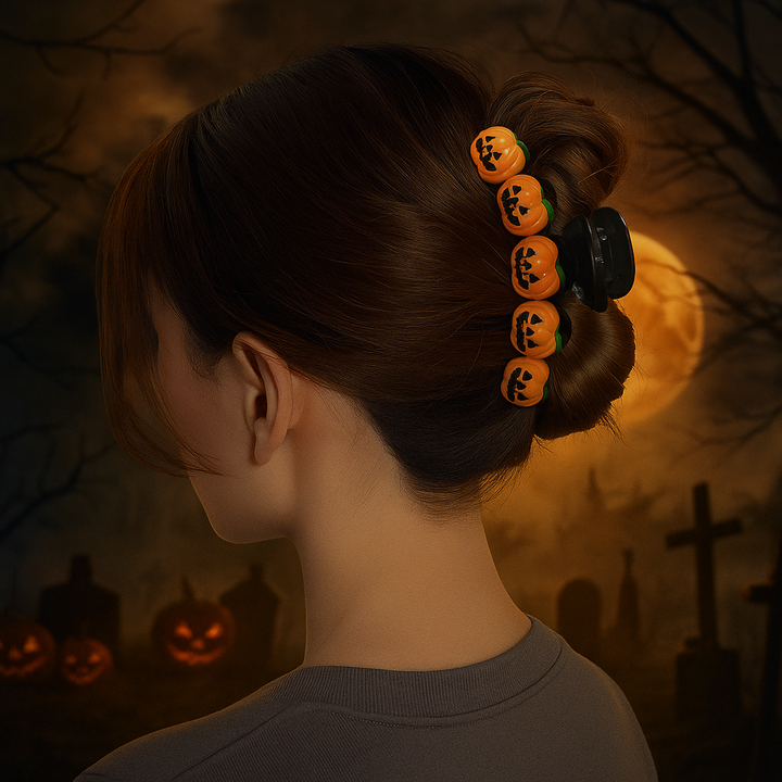 Halloween Pumpkins Hair Clip