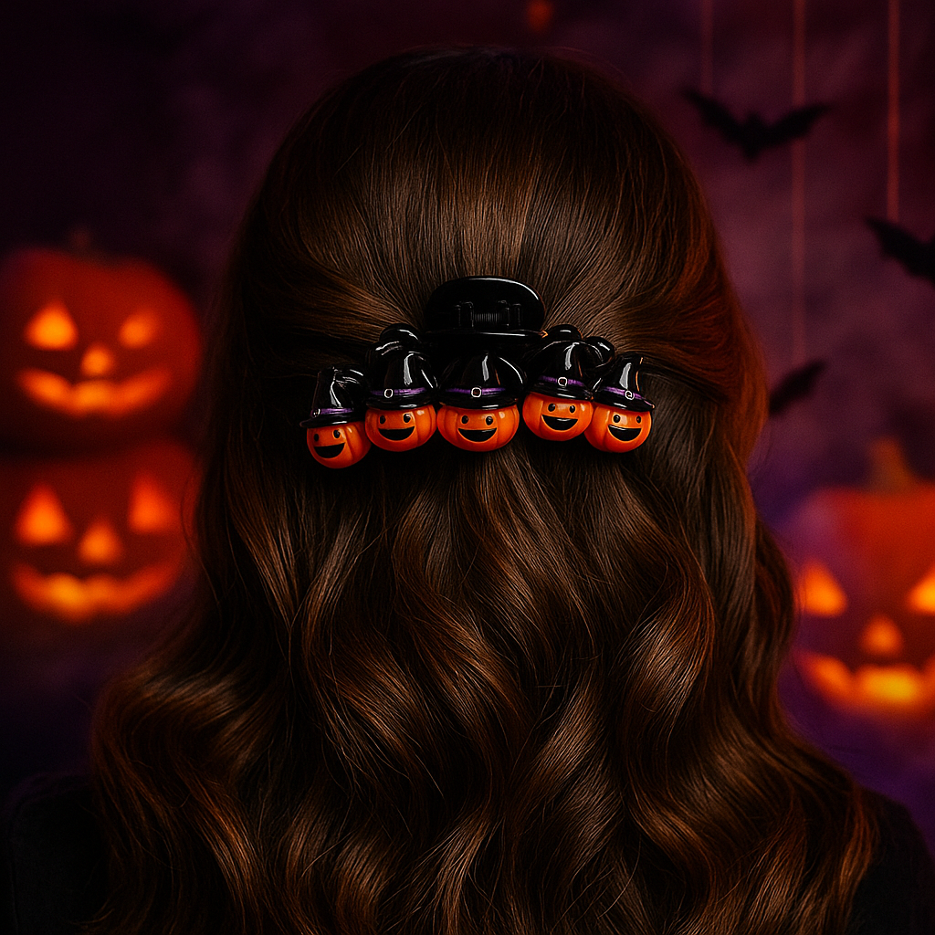 Halloween Pumpkins Hair Clip