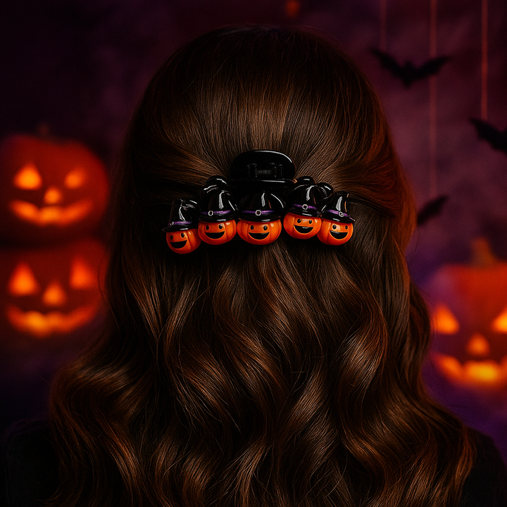 Halloween Pumpkins Hair Clip