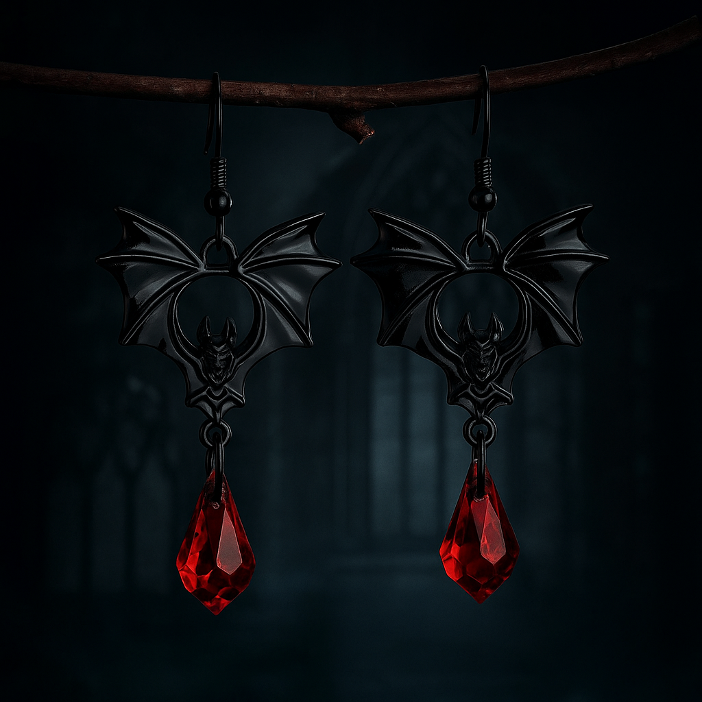 Vampire Bat Earrings
