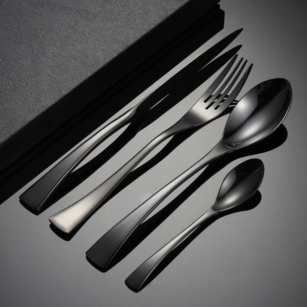 Cutlery Set Stainless Steel - Onyxware (4-Piece)
