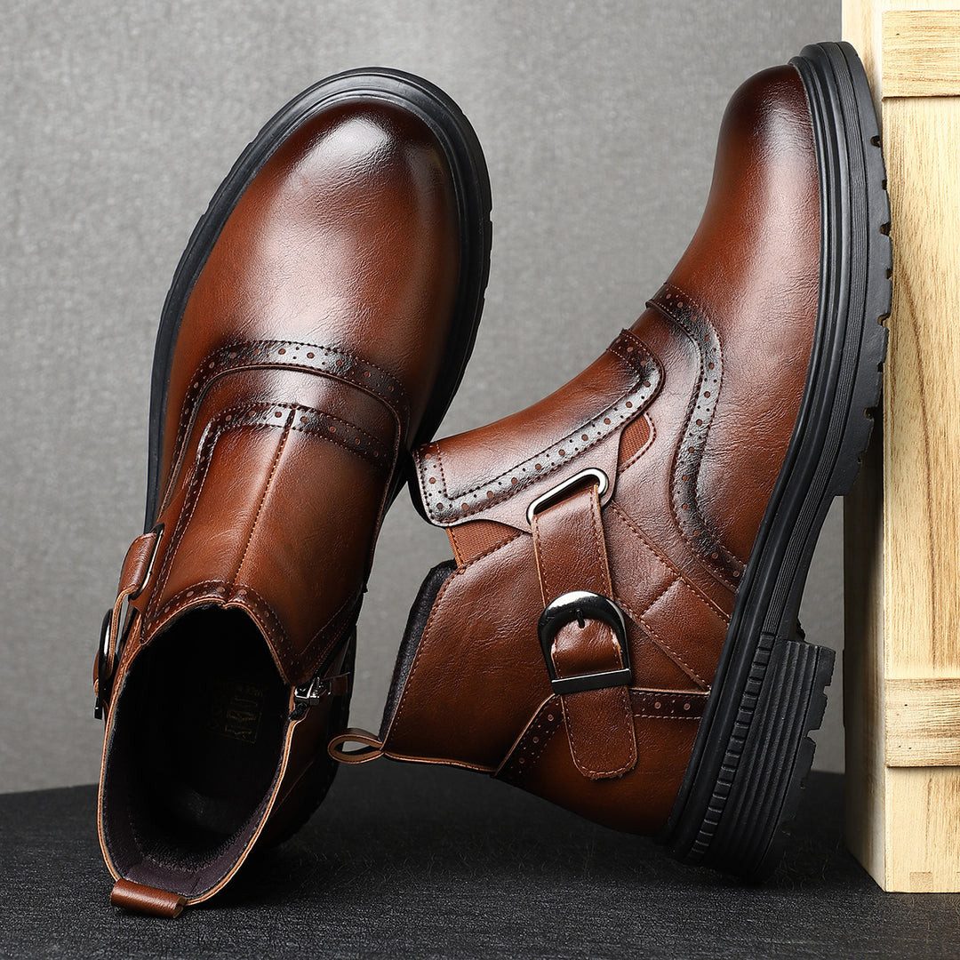 Braxton Brace Leather Boots
