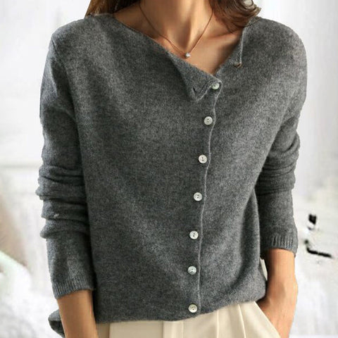 Women's Asymmetric Cashmere-Blend Cardigan