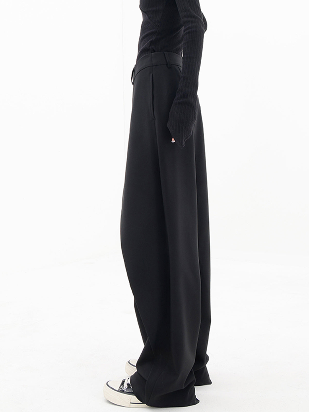 Women's Asymmetric Wide-Leg Tailored Trousers