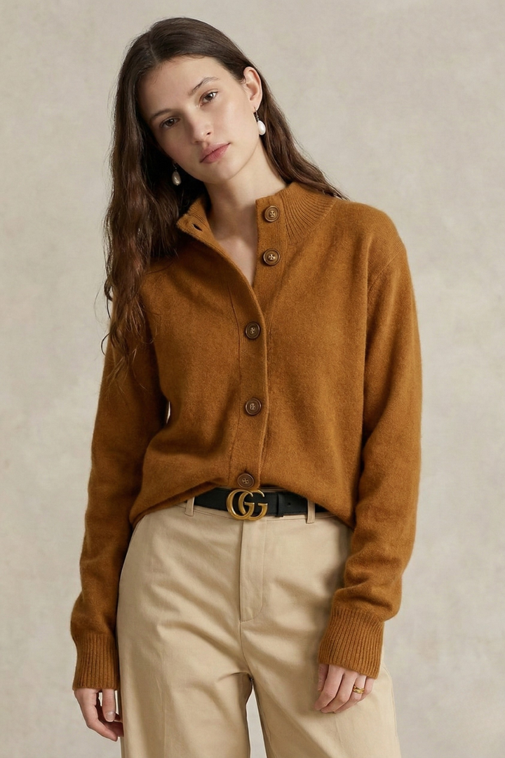 Women’s Button-Front Wool Cardigan
