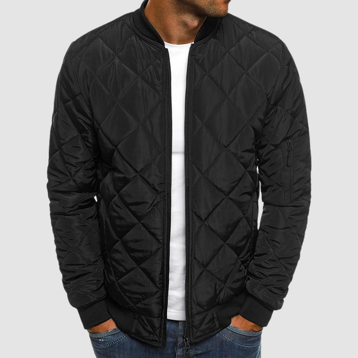 Men’s Diamond Quilted Padded Bomber Jacket