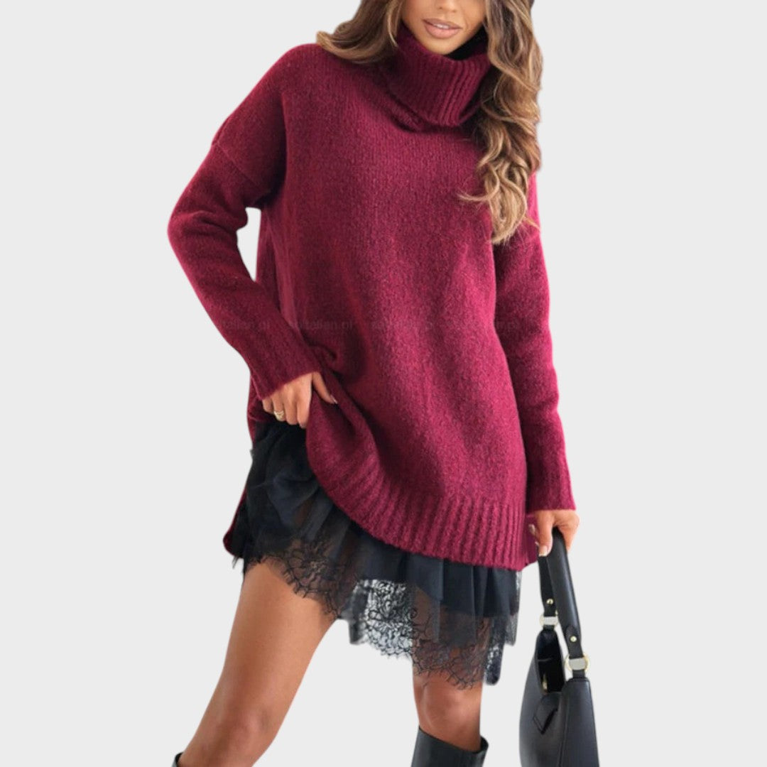 Women’s Oversized Turtleneck Knit Jumper