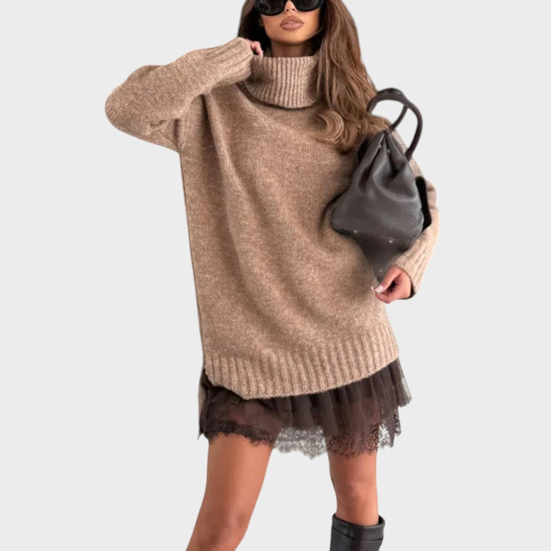 Women’s Oversized Turtleneck Knit Jumper
