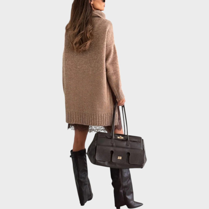 Women’s Oversized Turtleneck Knit Jumper