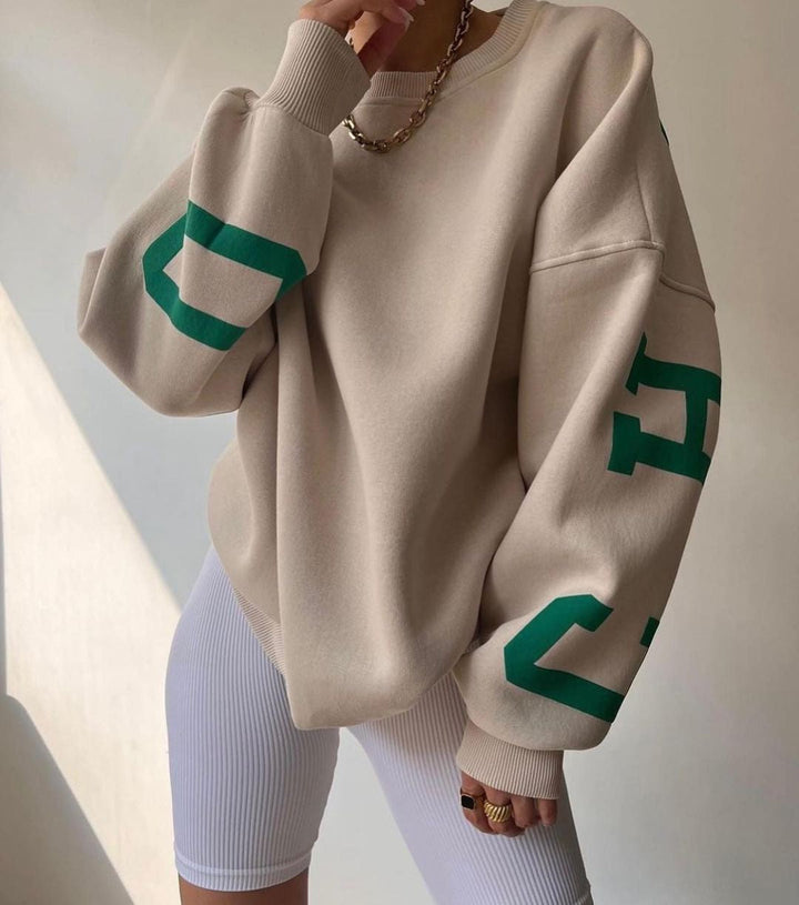Women’s Oversized Graphic Print Crewneck Jumper