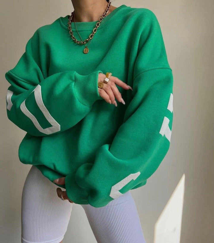 Women’s Oversized Graphic Print Crewneck Jumper