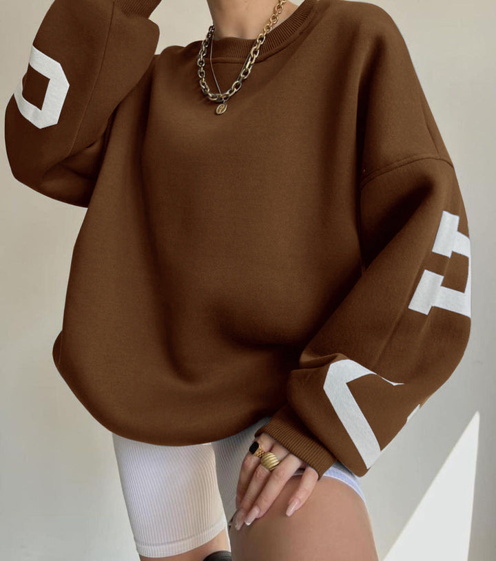 Women’s Oversized Graphic Print Crewneck Jumper