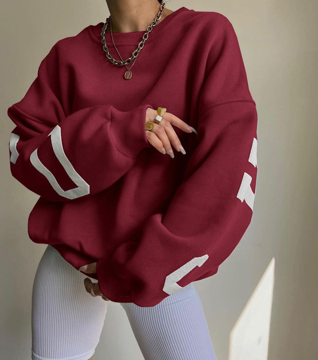 Women’s Oversized Graphic Print Crewneck Jumper