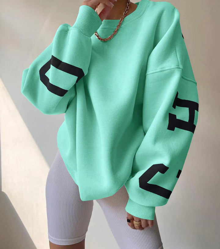 Women’s Oversized Graphic Print Crewneck Jumper