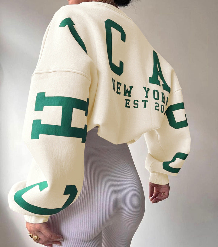 Women’s Oversized Graphic Print Crewneck Jumper