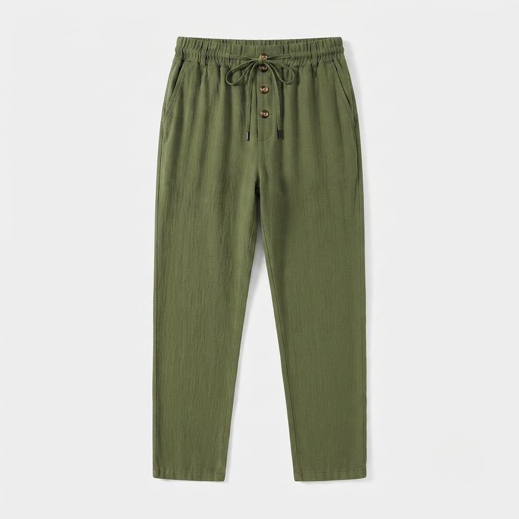 Breathable Linen-Blend Beach Pants with Relaxed Fit | Ethan