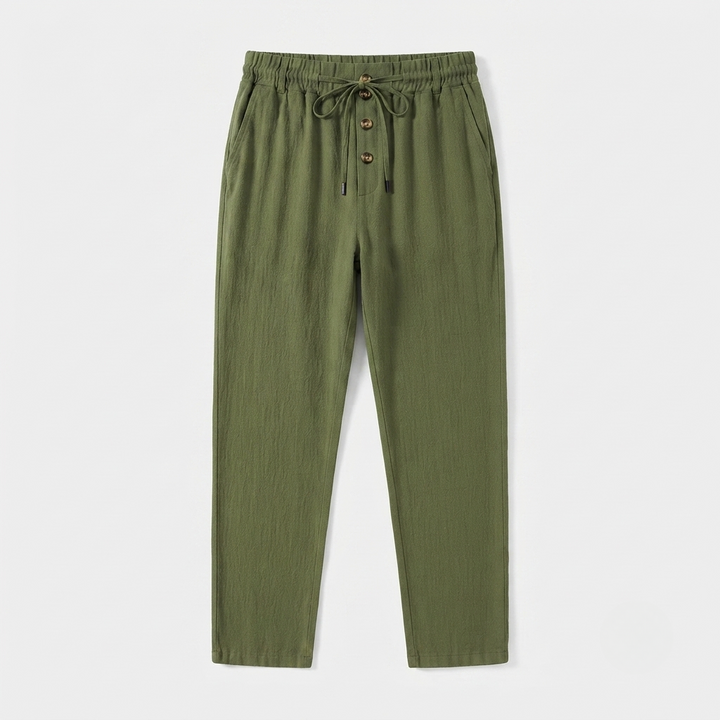 Breathable Linen-Blend Beach Pants with Relaxed Fit | Ethan
