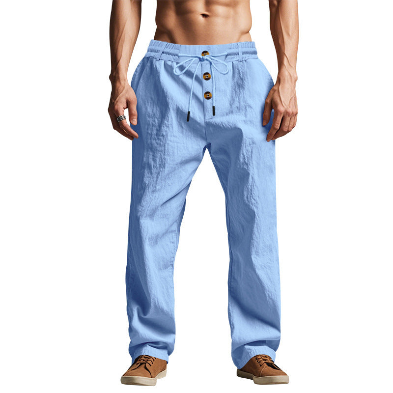 Breathable Linen-Blend Beach Pants with Relaxed Fit | Ethan