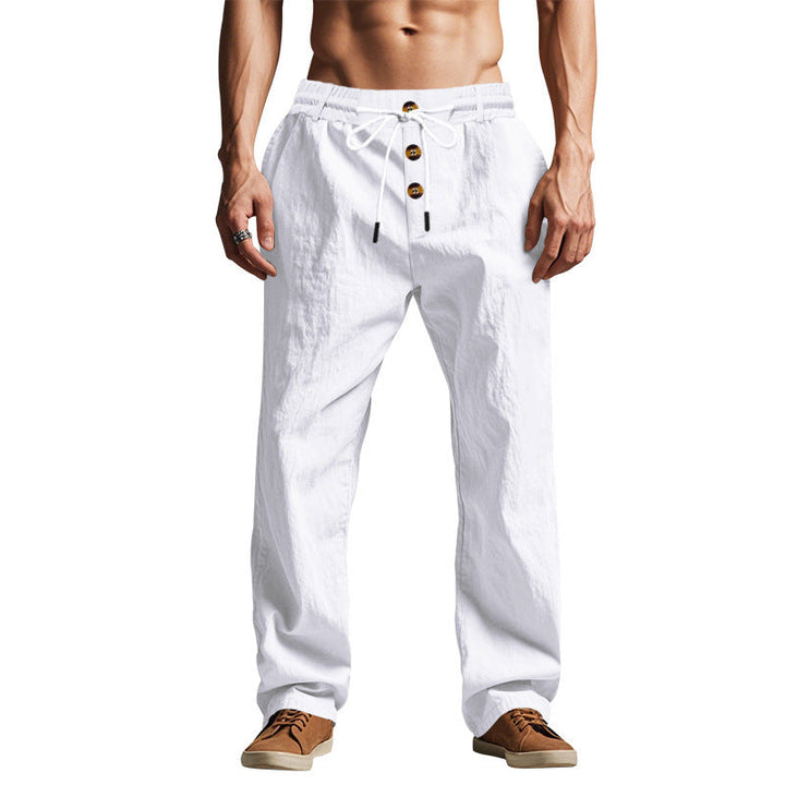 Breathable Linen-Blend Beach Pants with Relaxed Fit | Ethan