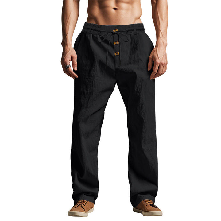 Breathable Linen-Blend Beach Pants with Relaxed Fit | Ethan