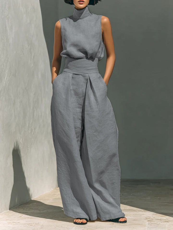 Breathable Linen-Look Loungewear Set | Vanessa