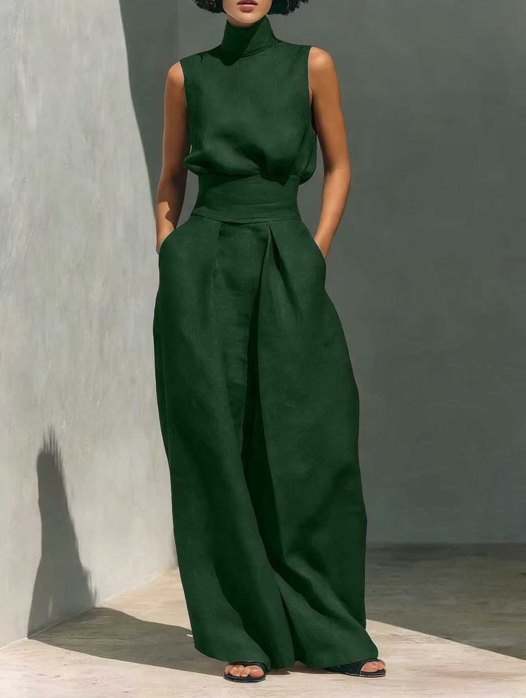 Breathable Linen-Look Loungewear Set | Vanessa