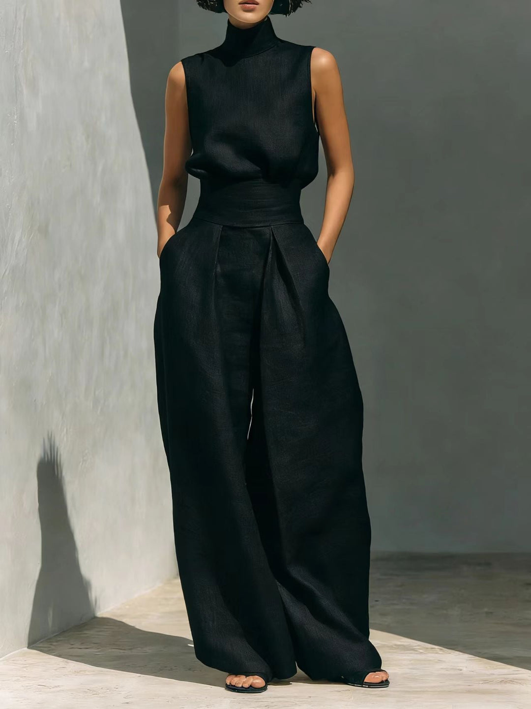 Breathable Linen-Look Loungewear Set | Vanessa