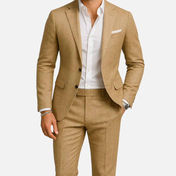 Breathable Linen Two-Piece Suit for Men | Victor