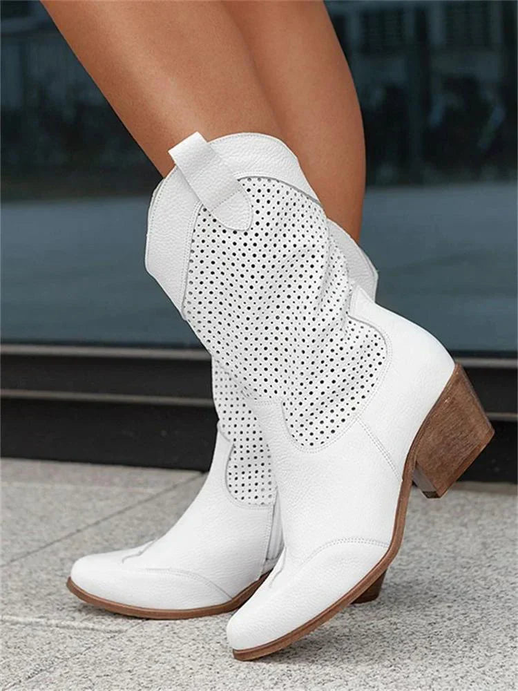 Breathable, stylish cowboy boots with zipper 0