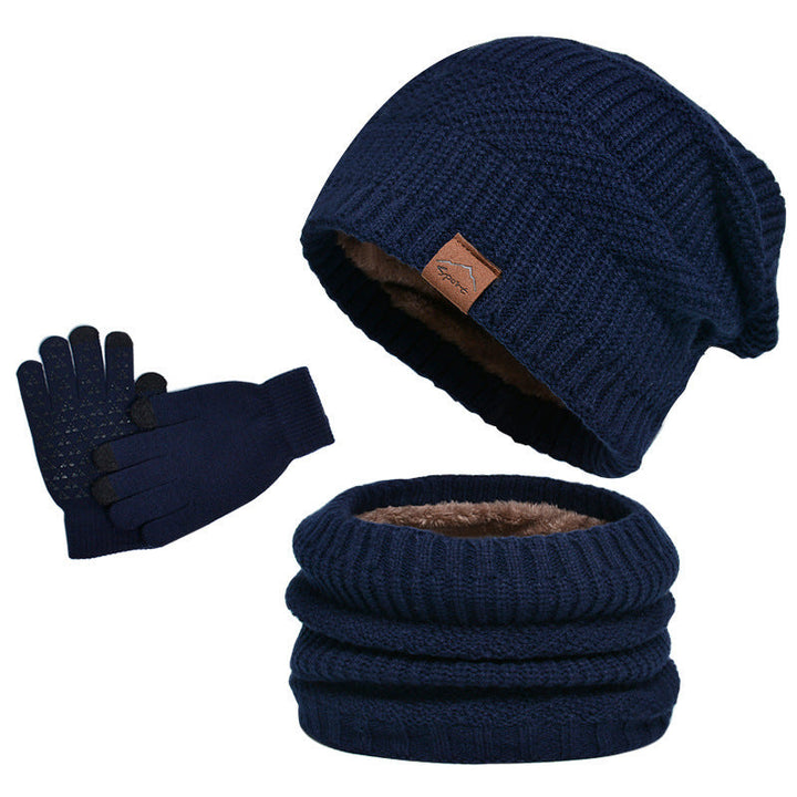 Men’s 3-Piece Thermal Knit Beanie, Scarf and Touchscreen Glove Set