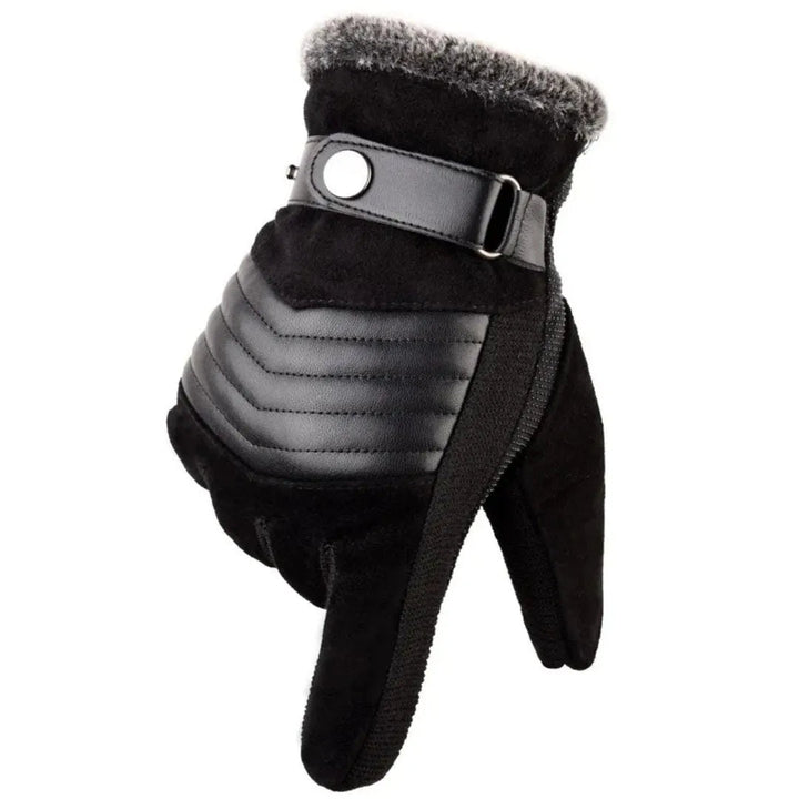 Men’s Pigskin Leather Fur-Lined Thermal Gloves