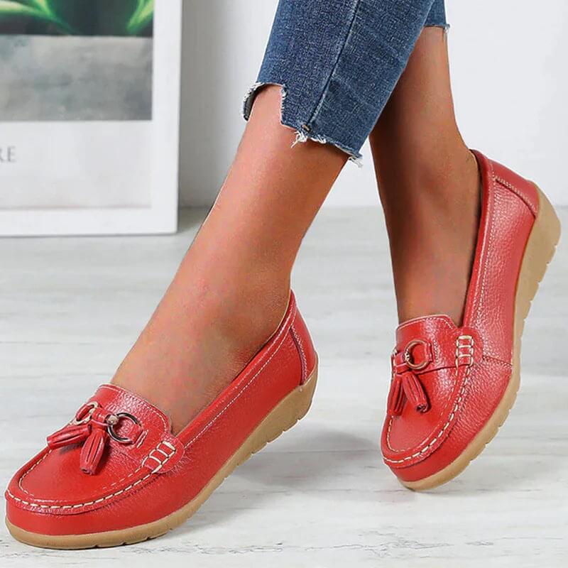 Women’s Tassel Slip-On Flat Loafers Orthopaedic