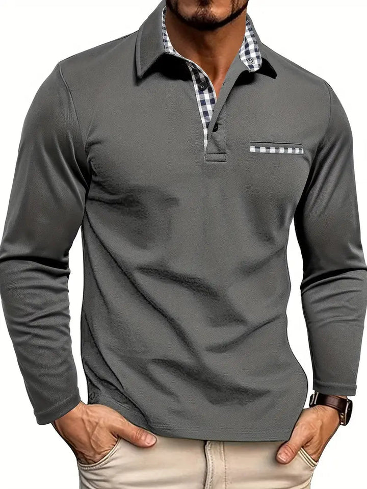 Men’s Technical Pique Long Sleeve Polo Jumper