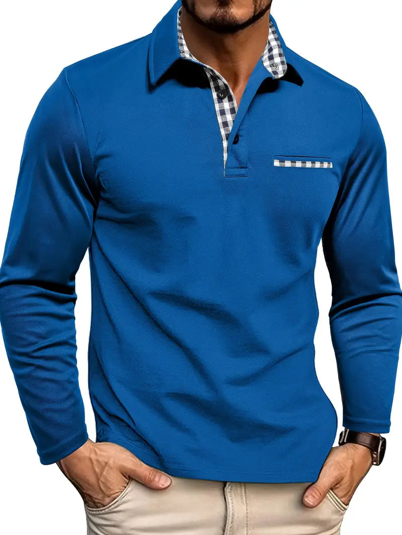 Men’s Technical Pique Long Sleeve Polo Jumper