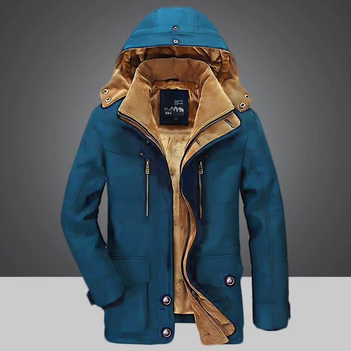 Men’s Fleece Lined Hooded Warm Parka Winter Jacket