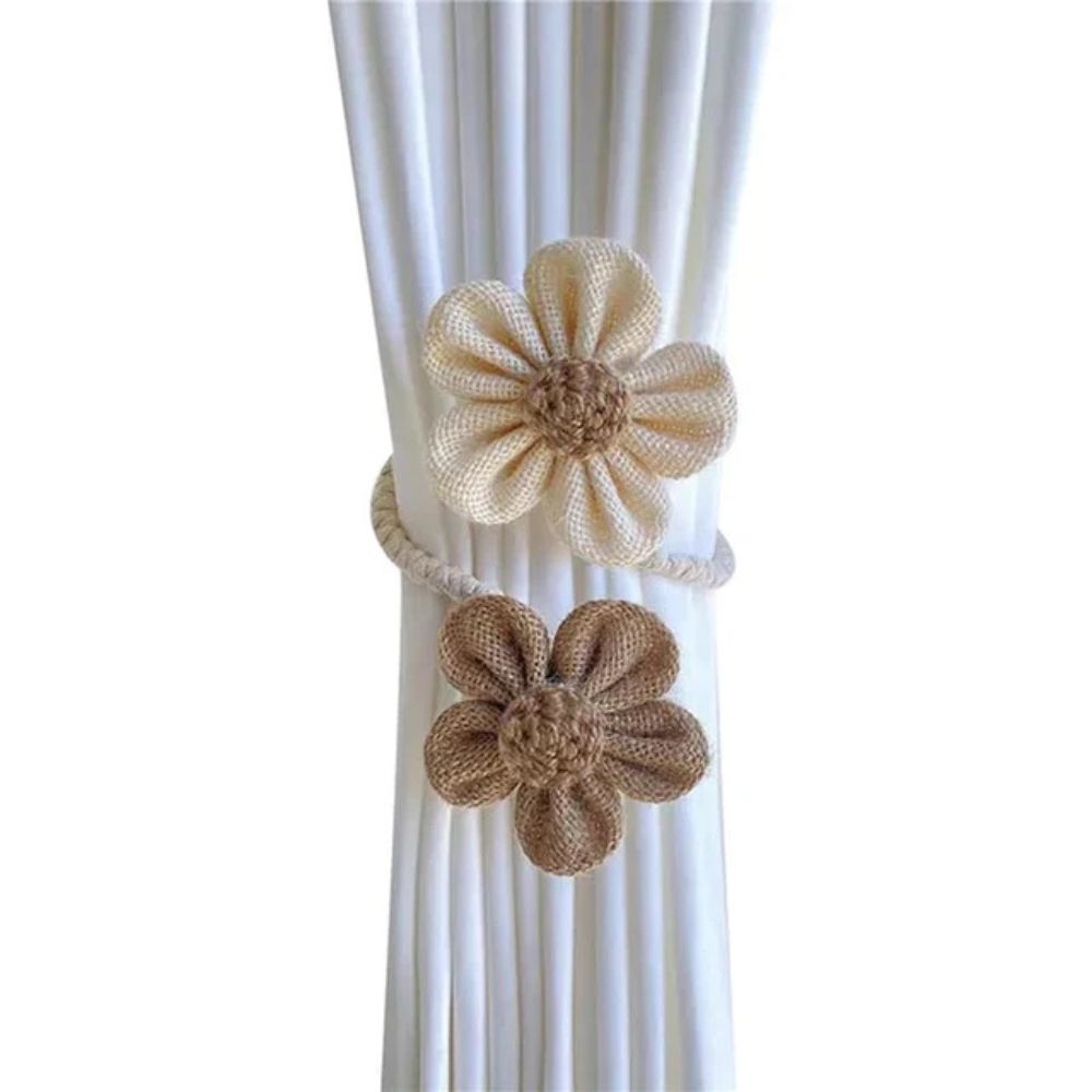 Curtain Tie Backs for Home Decor - Elegant Floral Set 3