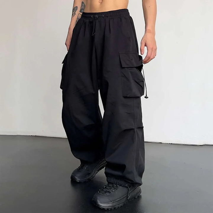 Men’s Wide Leg Technical Shell Cargo Trousers