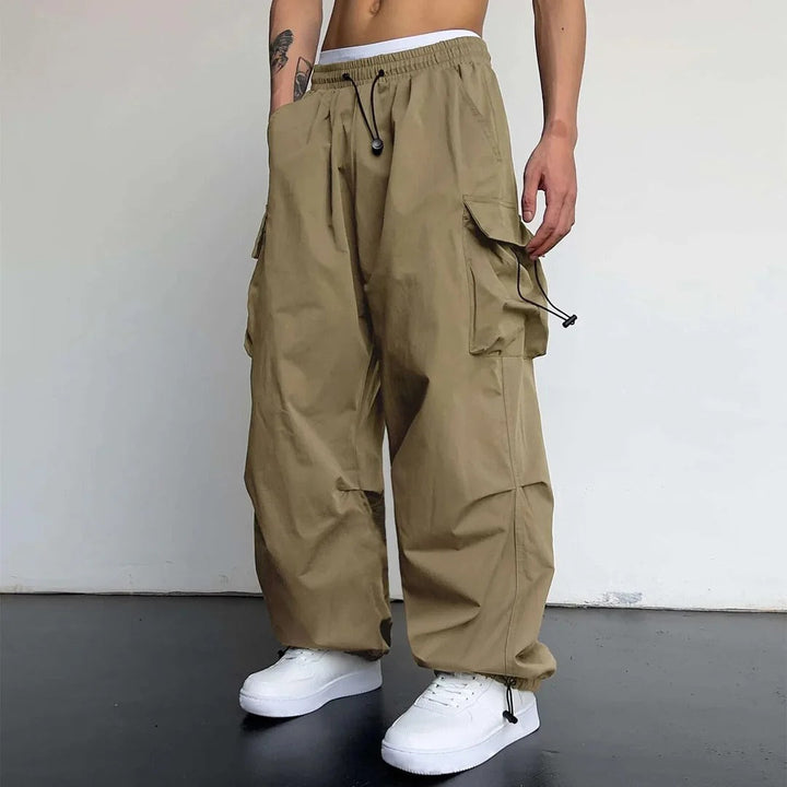 Men’s Wide Leg Technical Shell Cargo Trousers