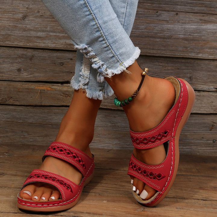 Double-Strap Open Toe Sandals with Ergonomic Sole | Bella