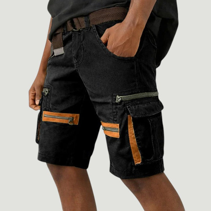 Tech Denim Cargo Shorts with Tactical Pockets | David