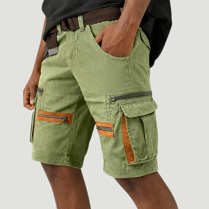 Tech Denim Cargo Shorts with Tactical Pockets | David
