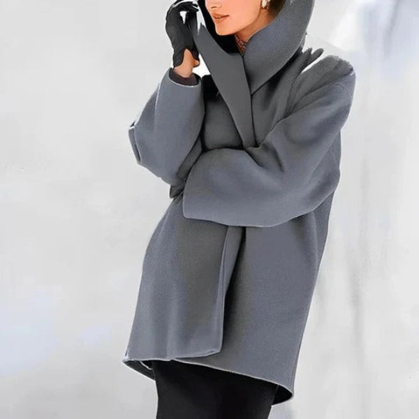 Women’s Oversized Shawl Collar Wrap Coat