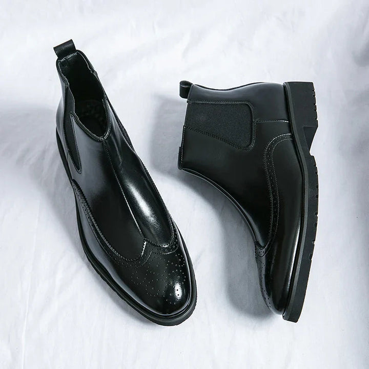 Men’s Brogue Wingtip Chelsea Ankle Boots