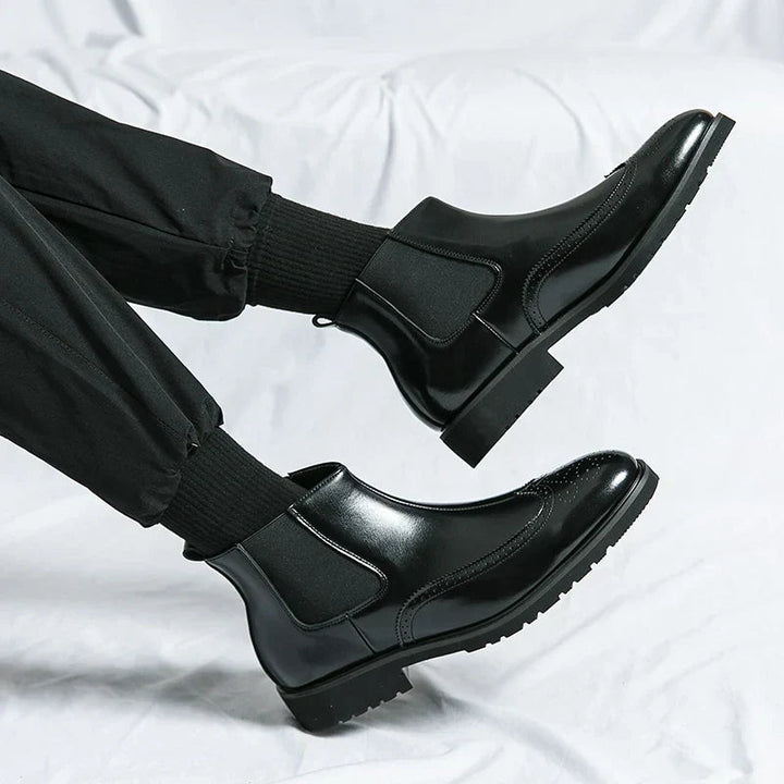 Men’s Brogue Wingtip Chelsea Ankle Boots