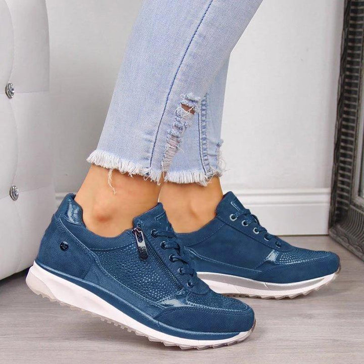 Women’s Orthopaedic Wedge Sneakers with Side Zipper