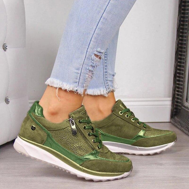 Women’s Orthopaedic Wedge Sneakers with Side Zipper