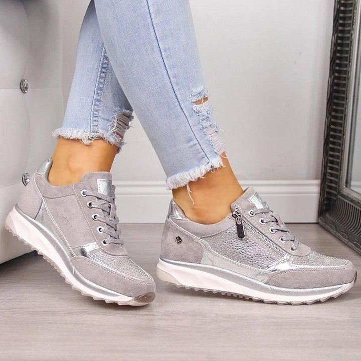 Women’s Orthopaedic Wedge Sneakers with Side Zipper
