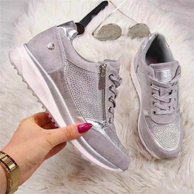 Women’s Orthopaedic Wedge Sneakers with Side Zipper