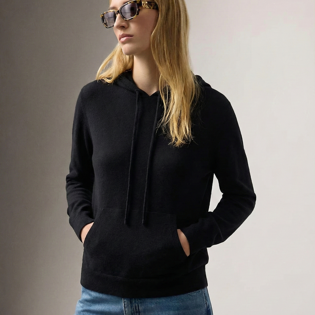 Women’s Ribbed Knit Hooded Jumper